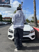 Grey zip up hoodie
