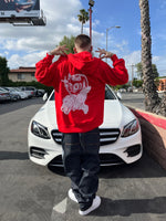 Red zip up hoodie