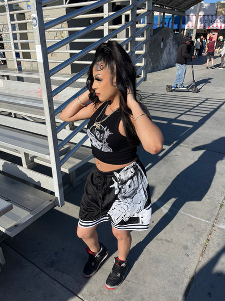Blk Crop tank top shirt