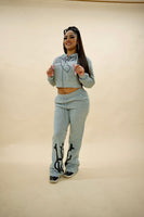 Grey Draco flare sweats