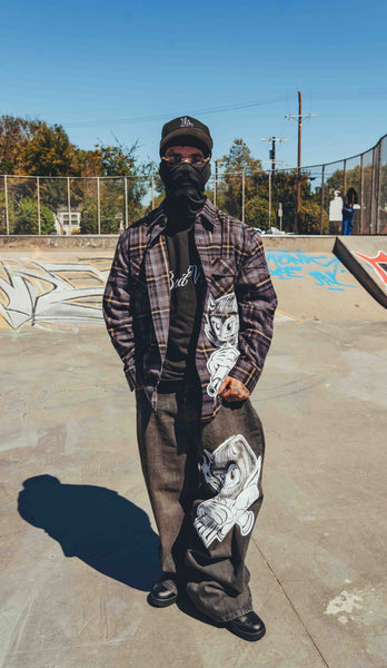 Dust Blk baggy jeans