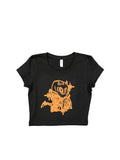 Blk bag crop shirt