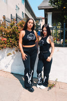 Blk crop tank top