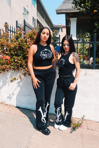 Blk crop tank top