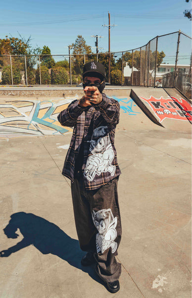 Blk dust flannel