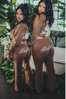 Chestnut flare sweats