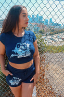 Navy lounge shorts
