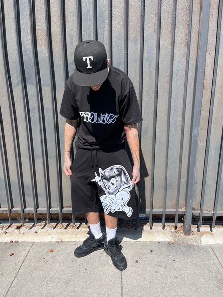 Blk sweatshorts