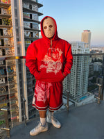 Red bag hoodie