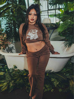 Chestnut crop Crewneck
