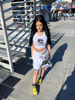 White glck Crop shirt