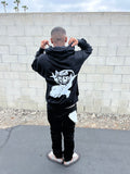 Blk glck zipup hoodie