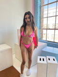 Pink bikini bottom
