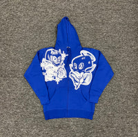 Blue zip up hoodie