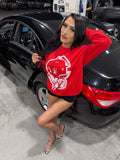 Red crewneck