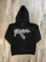 Black zip up hoodies